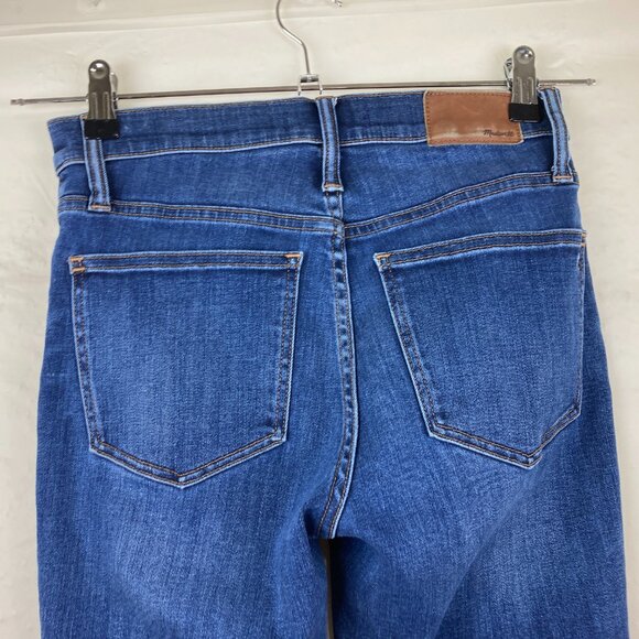 Madewell Womens Sz 26 Short Cali Demi Boot Blue Stretch Jeans - Picture 7 of 10